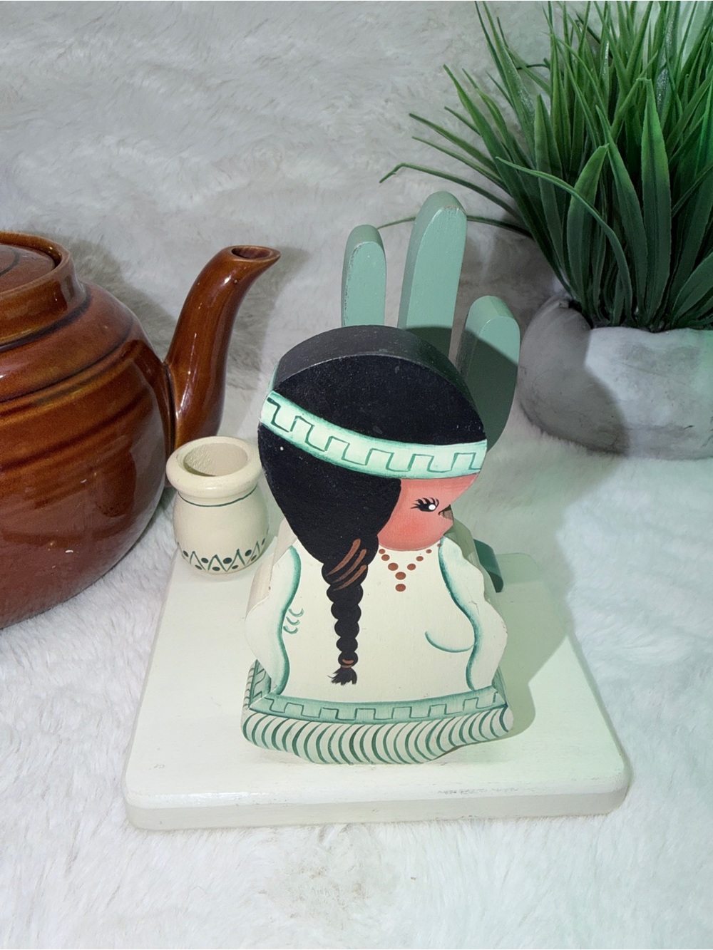 Brown Oven Proof Teapot And Handcrafted Napkin & Tooth Pick Holder π₯ - Picture 3 of 7
